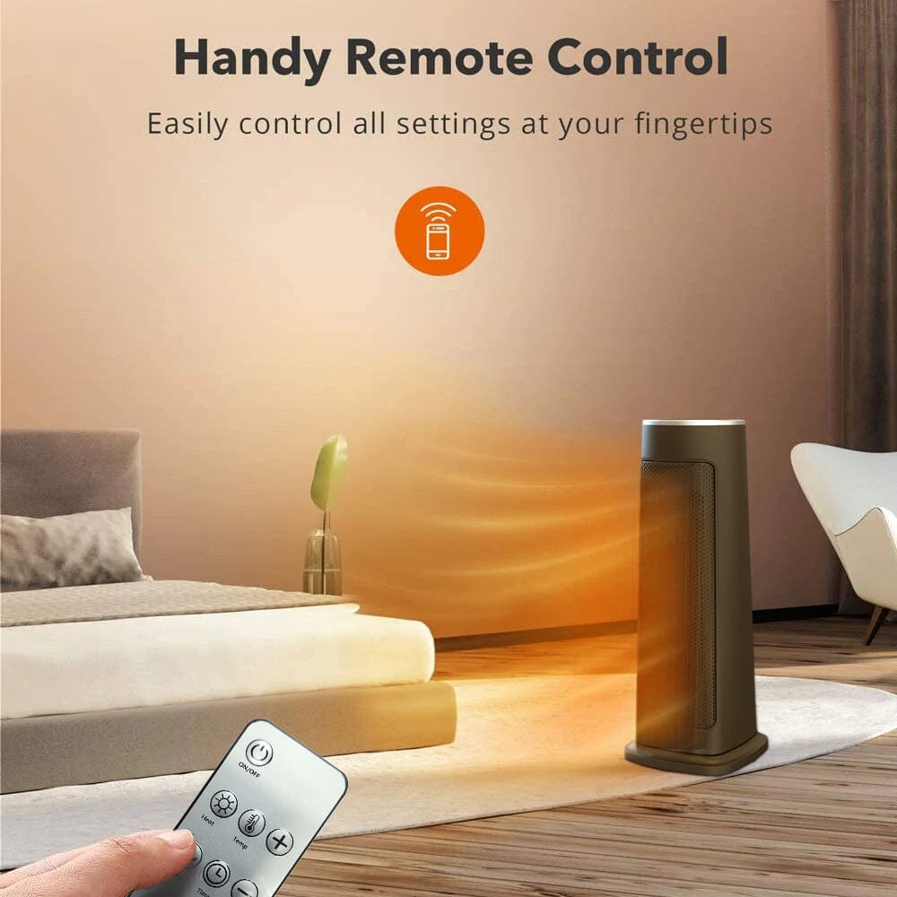 Intellectual Black Electric PTC Ceramic Heater with Remote Control Freestanding Patio Heaters Living and Home