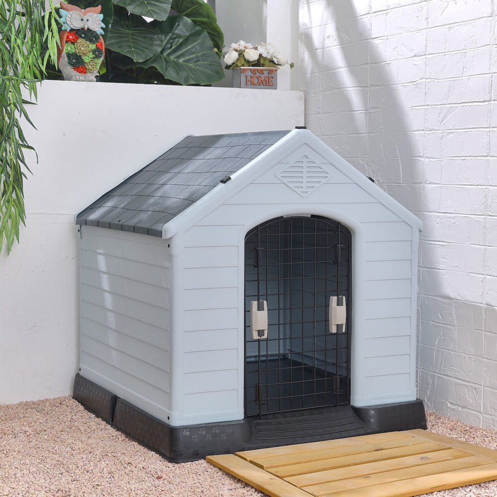 82cm H Outdoor Waterproof Dog House with Air Vents and Door