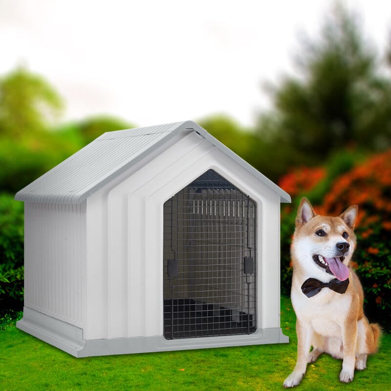60 cm H Waterproof Plastic Dog House Pet Kennel with Door – Living