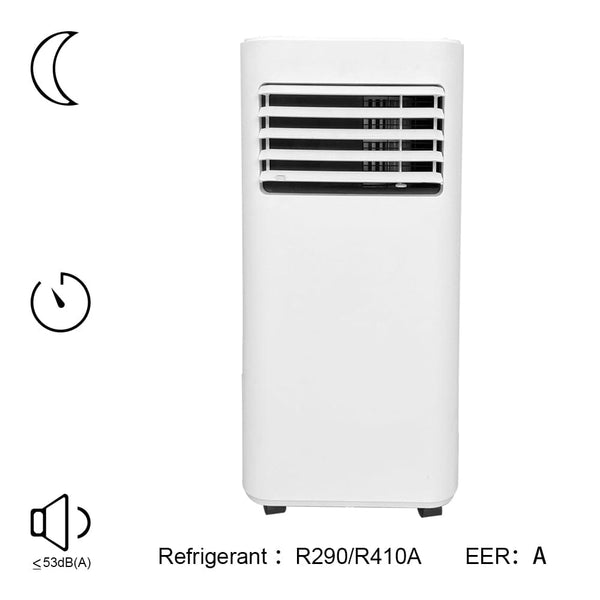 7000 BTU Silent Portable Air Conditioner with Remote Control Living