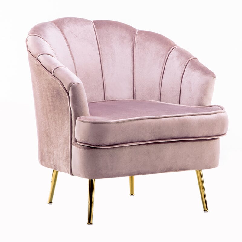 Velvet Noble Armchair with Gold Metal Legs Cocktail Chairs Living and Home