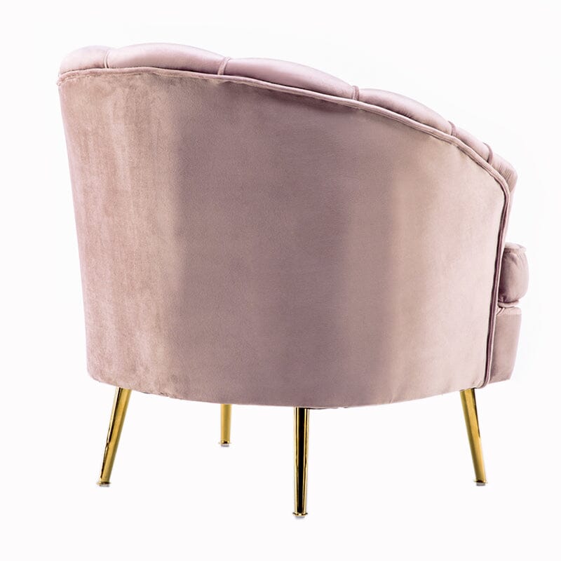 Velvet Noble Armchair with Gold Metal Legs Cocktail Chairs Living and Home