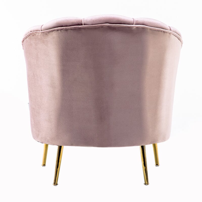 Velvet Noble Armchair with Gold Metal Legs Cocktail Chairs Living and Home