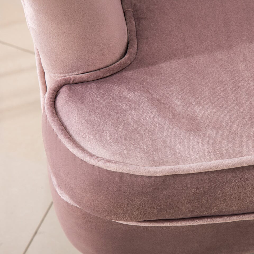 Velvet Noble Armchair with Gold Metal Legs Cocktail Chairs Living and Home