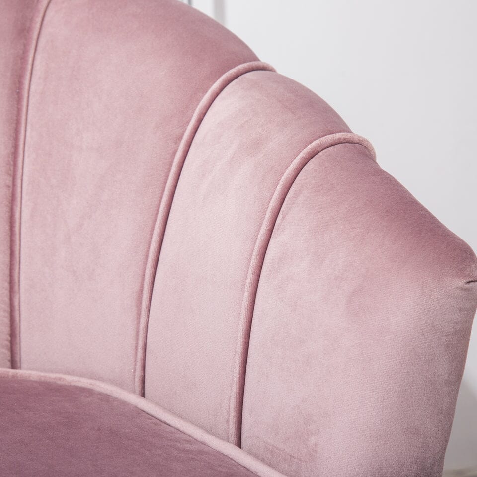 Velvet Noble Armchair with Gold Metal Legs Cocktail Chairs Living and Home