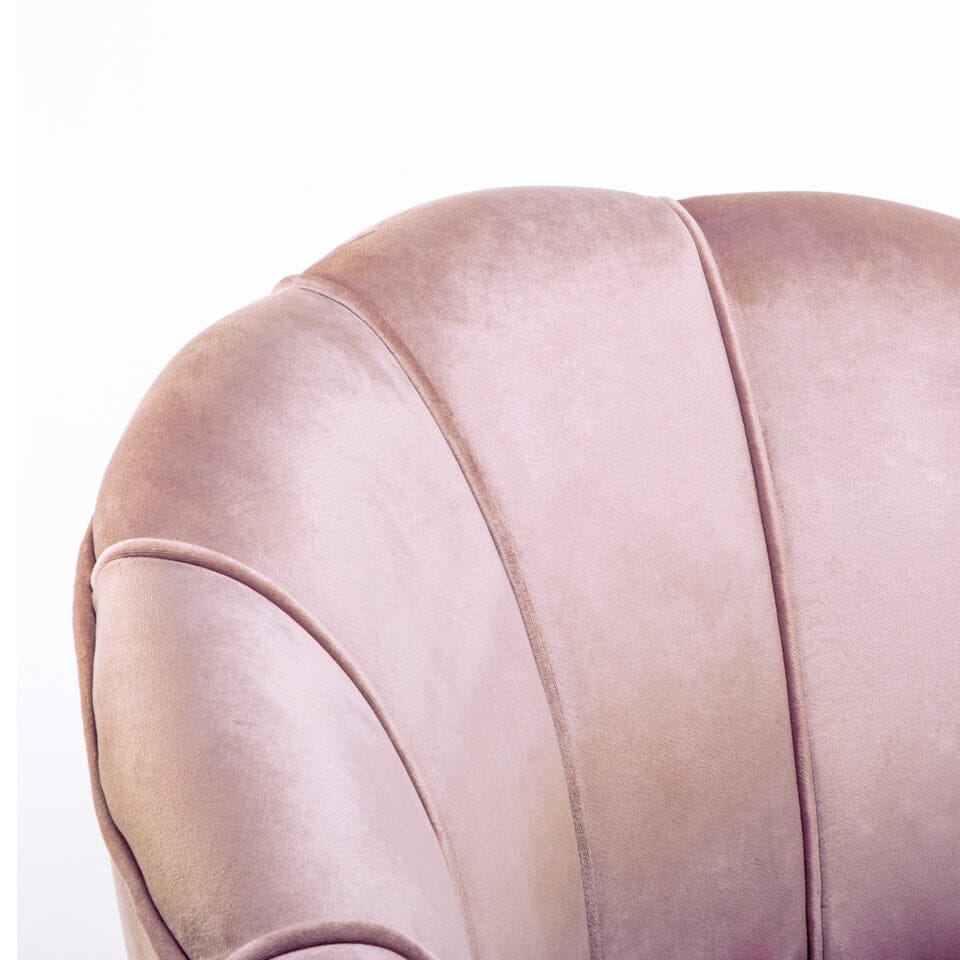 Velvet Noble Armchair with Gold Metal Legs Cocktail Chairs Living and Home