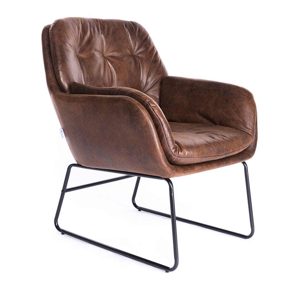 Contemporary Metal Legs Tufted Leisure Armchair Armchair Living and Home