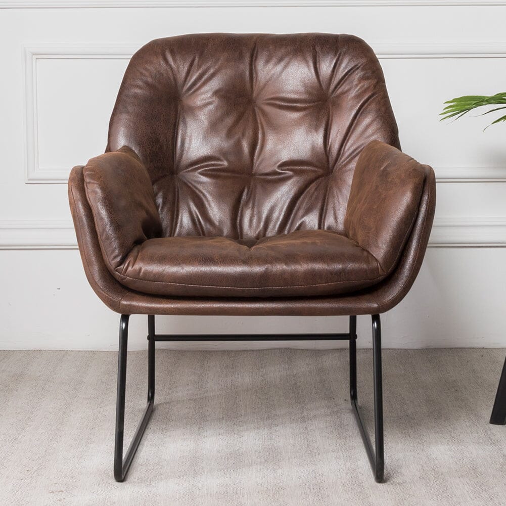 Contemporary Metal Legs Tufted Leisure Armchair Armchair Living and Home