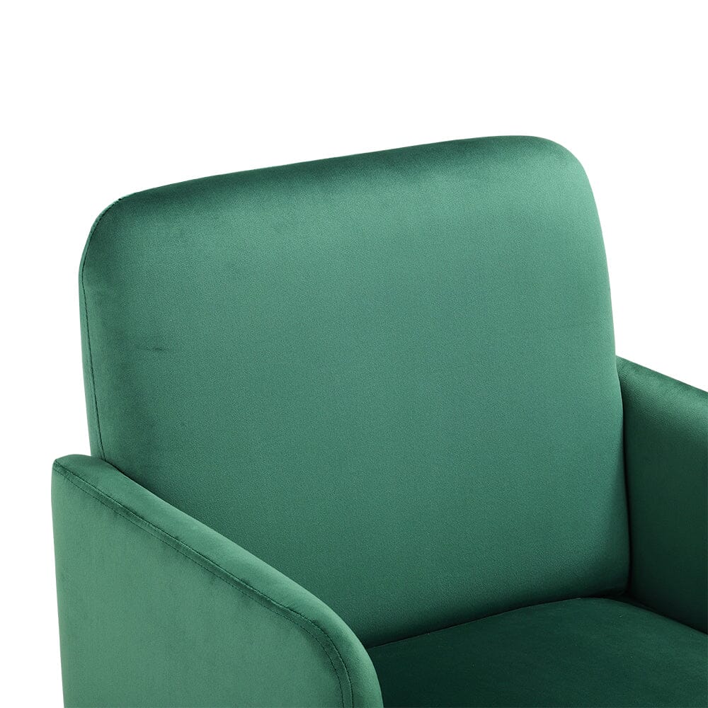 Wooden Legs Velvet Armchair Chair with Footrest Armchair Living and Home