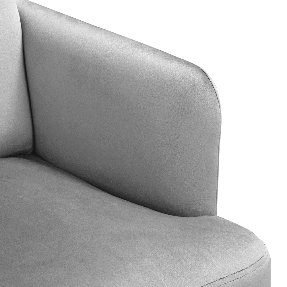 Wooden Legs Velvet Armchair Chair with Footrest Armchair Living and Home