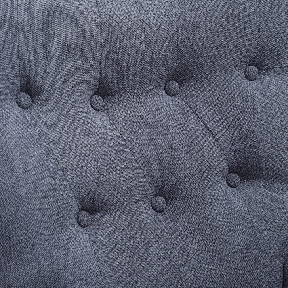 Multicolor Linen Upholstered Accent Chair with Wood Legs Wingback Chairs Living and Home