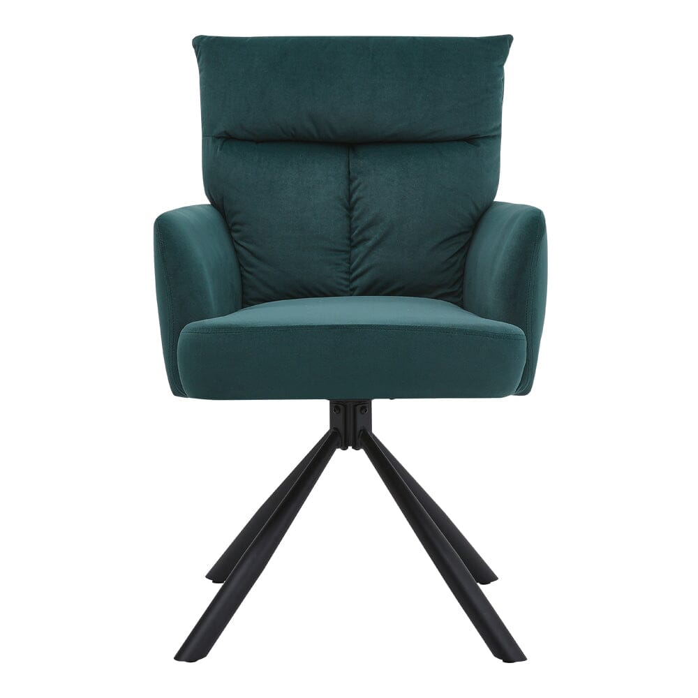 Modern Swivel Chair with Upholstered and Black Legs Home Office Chairs Living and Home