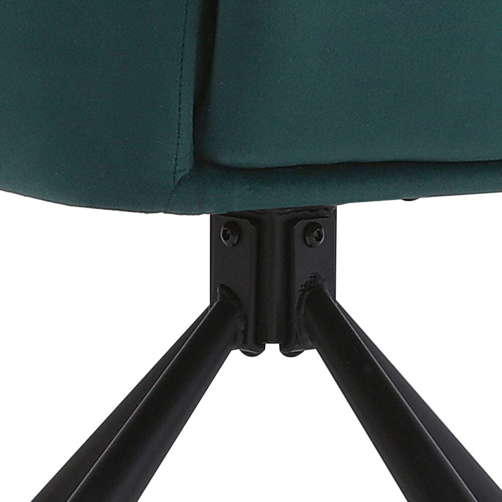 Modern Swivel Chair with Upholstered and Black Legs Home Office Chairs Living and Home