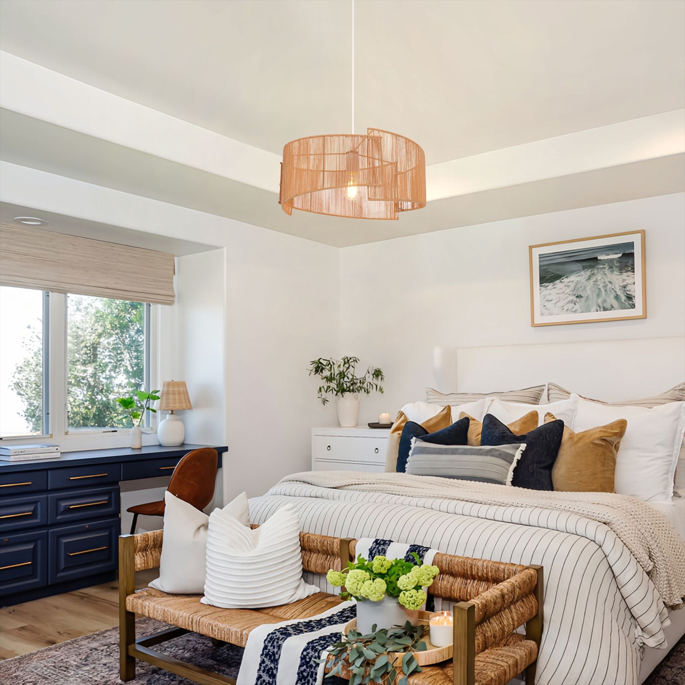 Lightsin Twist and Flow Woven Pendant Light for Serene Living Spaces Lightsin UK