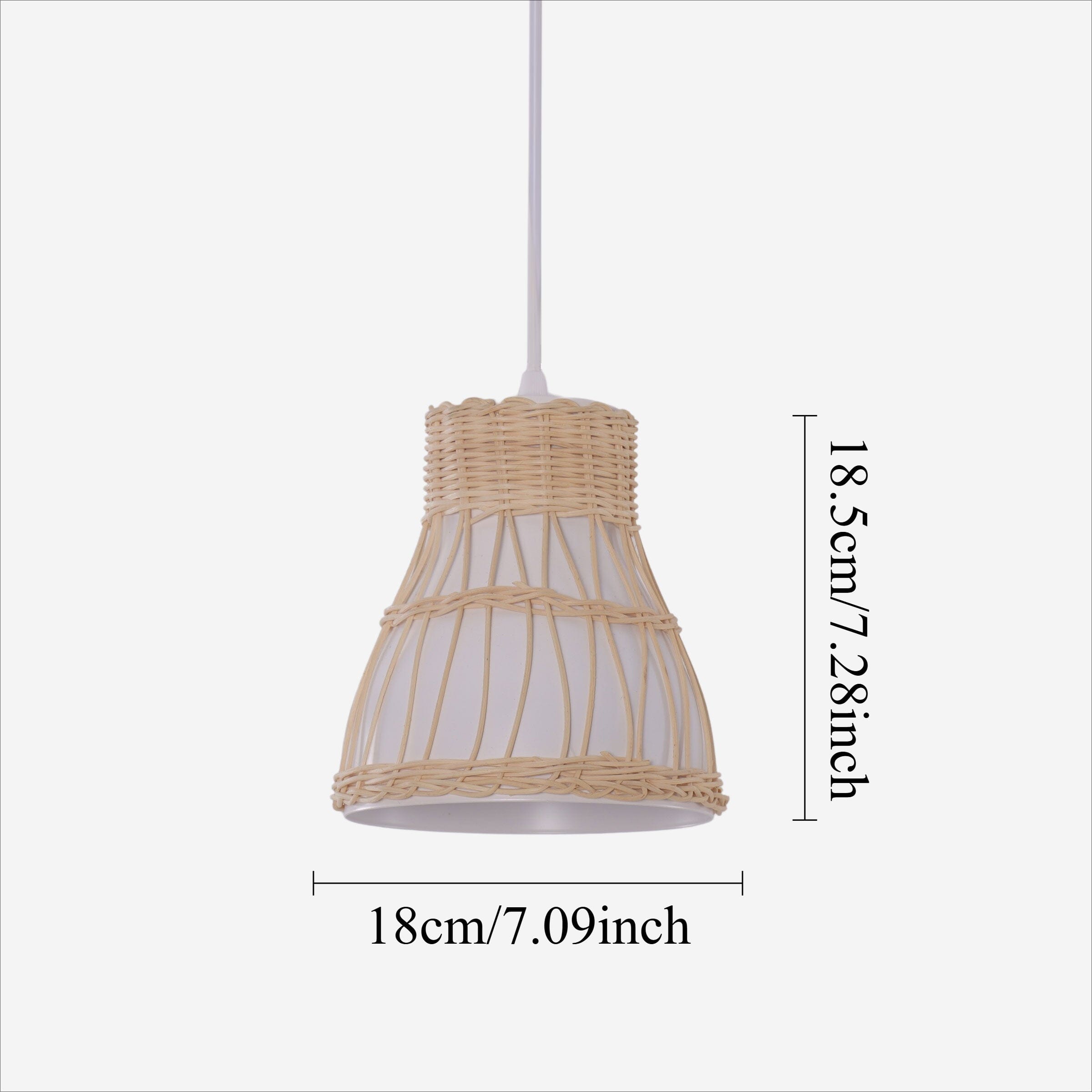 Lightsin Modern Rattan Pendant Light Available in Grey, Pink, and White Lightsin UK