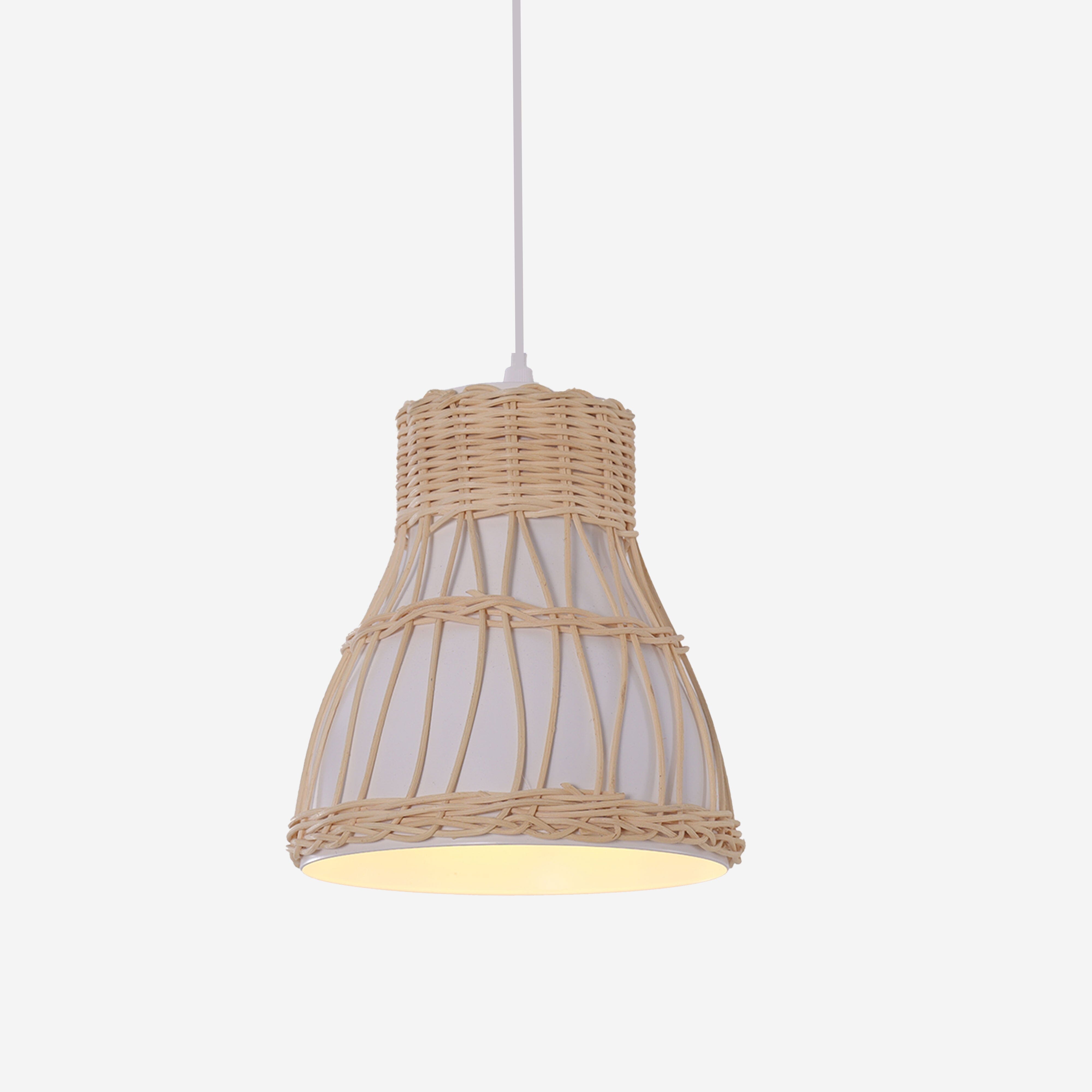 Lightsin Modern Rattan Pendant Light Available in Grey, Pink, and White Lightsin UK