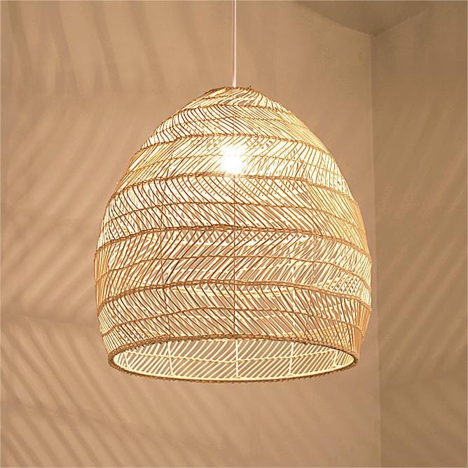 Lightsin Rattan Art Pendant Light Hanging Decor Rustic Style Lightsin UK