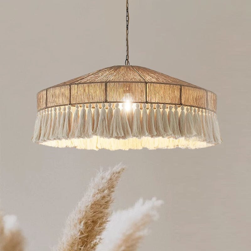 Lightsin Bohemian Style Handcrafted Woven Hemp Rope Hanging Pendant Lights Lightsin UK
