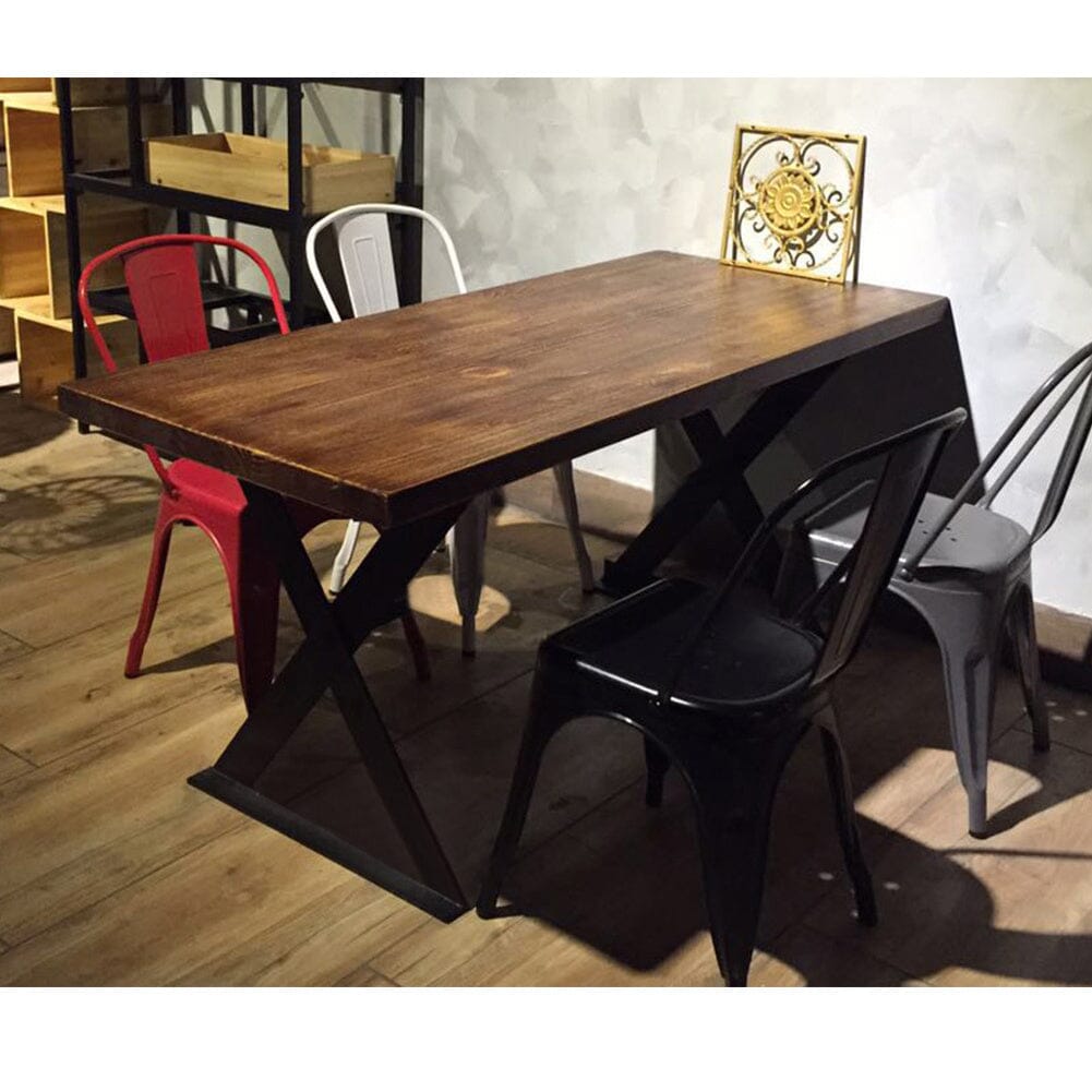 Industrial Heavy Duty X Shape Iron Table Legs Living and Home