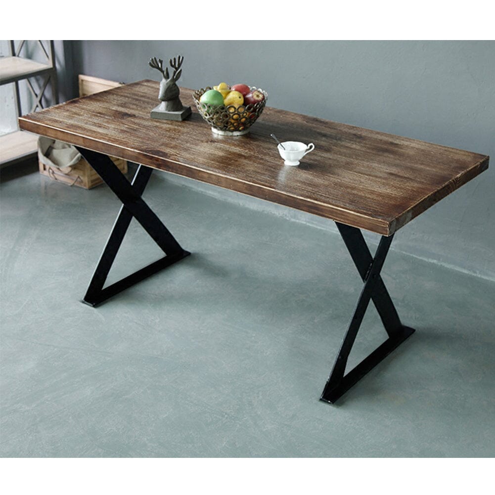 Industrial Heavy Duty X Shape Iron Table Legs Living and Home