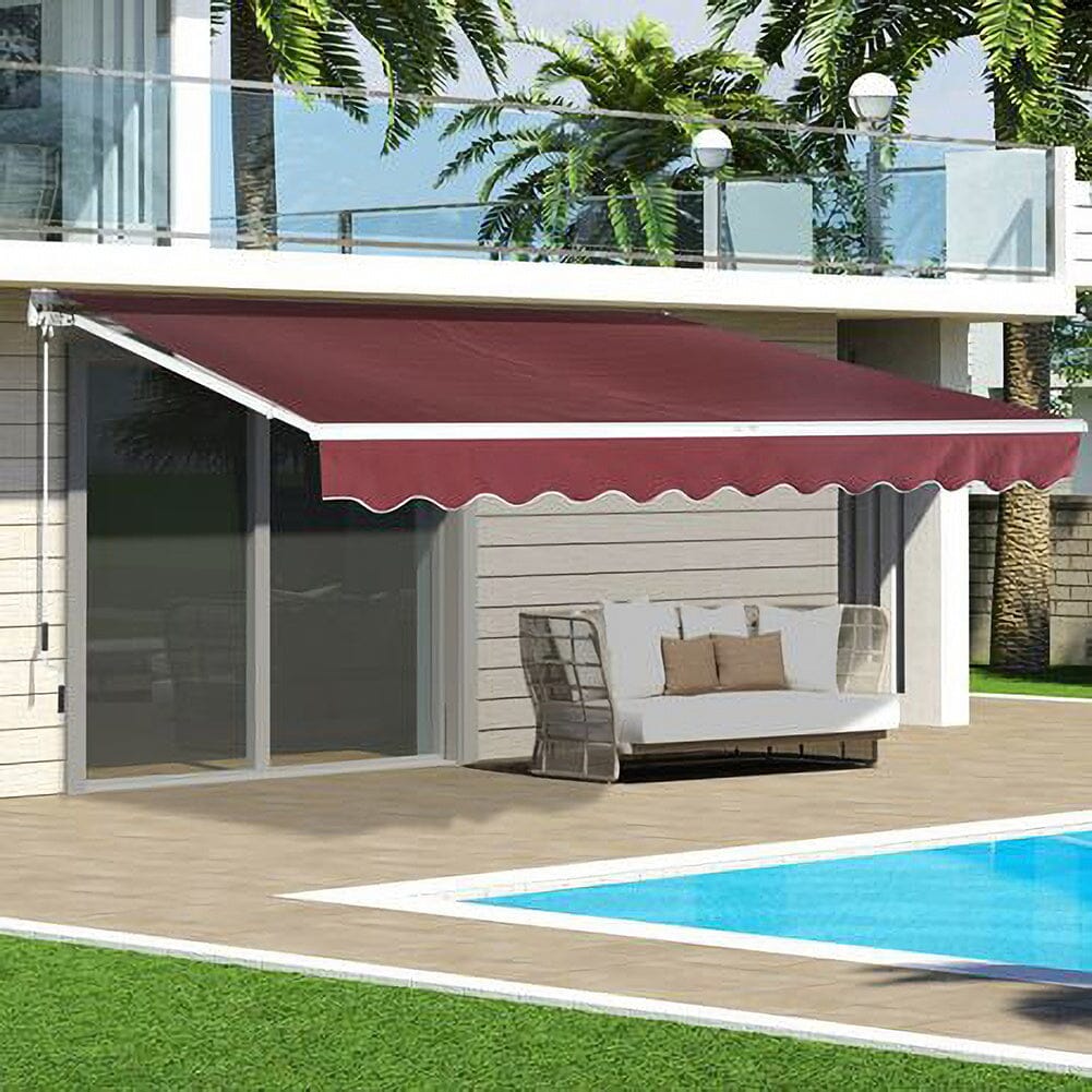 Manual Shelter Retractable Patio Awning Patio Awnings Living and Home