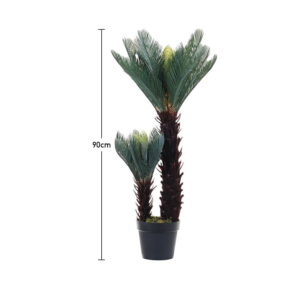 Artificial Double Cycas Decorative Plant in Planter Living and Home
