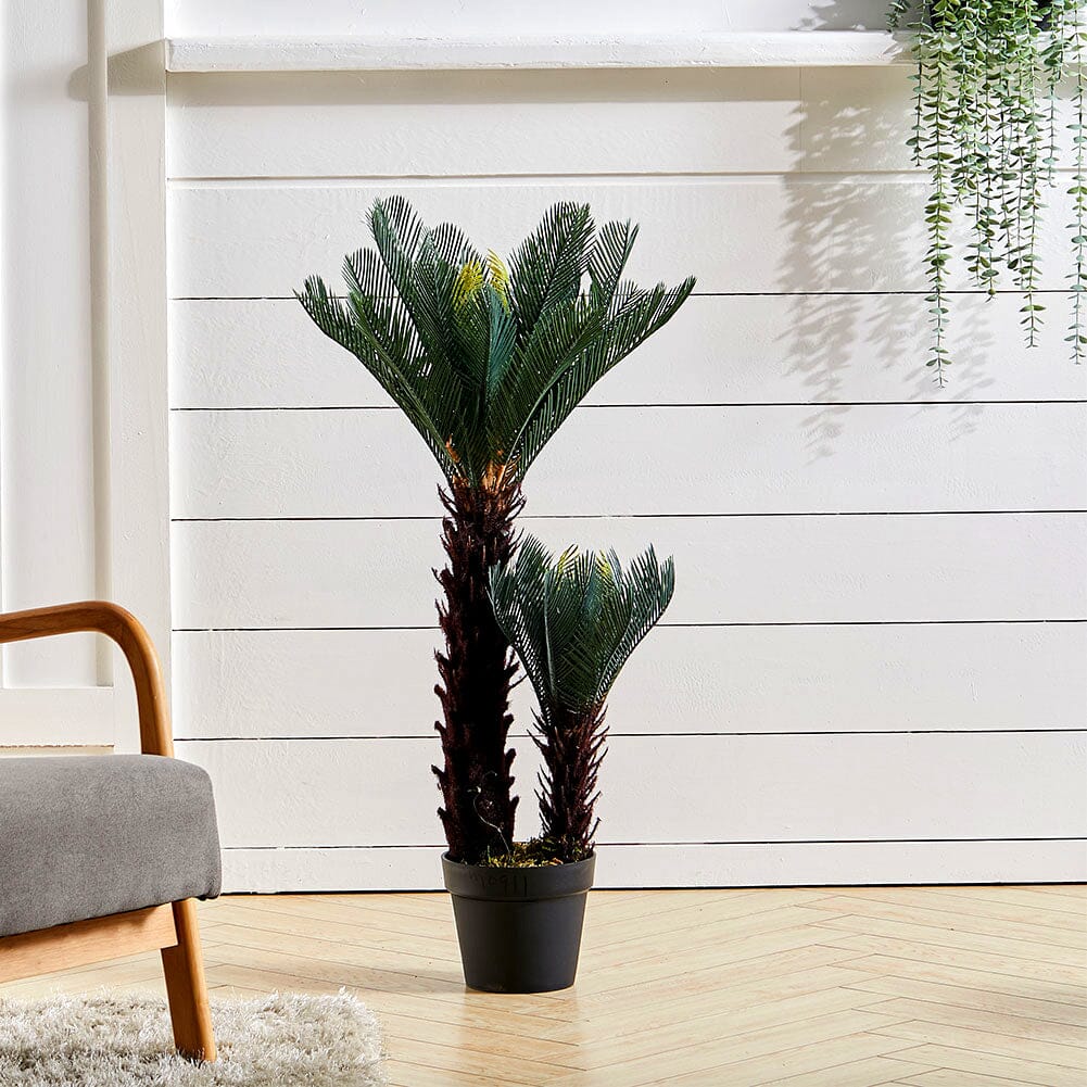 Artificial Double Cycas Decorative Plant in Planter Living and Home