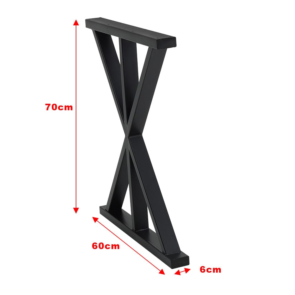 2 Pieces Black Metal Table Legs Heavy Duty Industrial Table Legs Living and Home