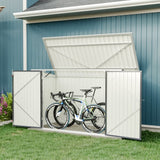 7ft Steel Bike Shed Lockable Garden Storage Shed Bike & Bin Sheds Living and Home Black 