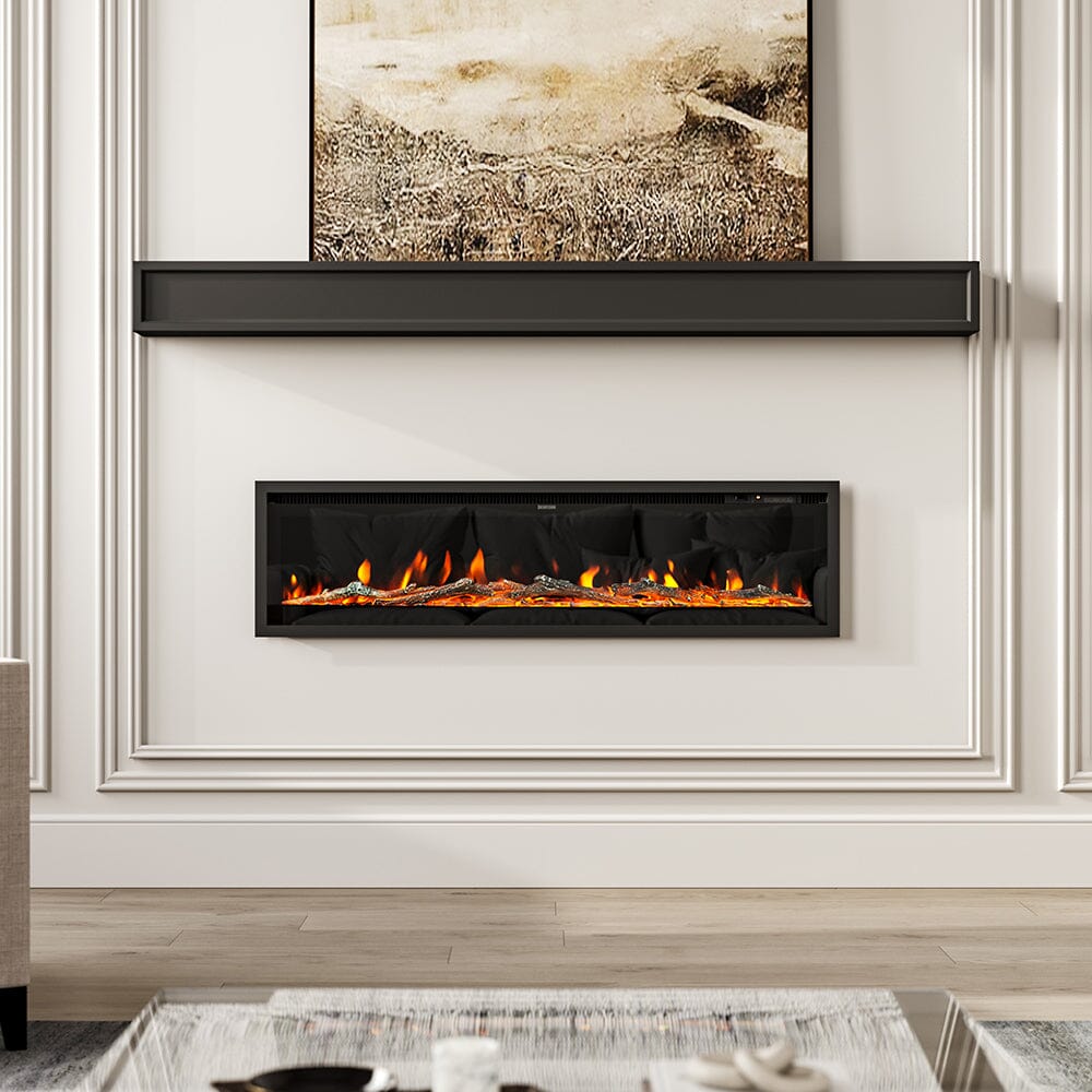 40/50/60/70/80 Inch Electric Fireplace 9 Colour LED Flame Effect Heater With Remote Control Freestanding Fireplaces Living and Home 50 Inches Version A