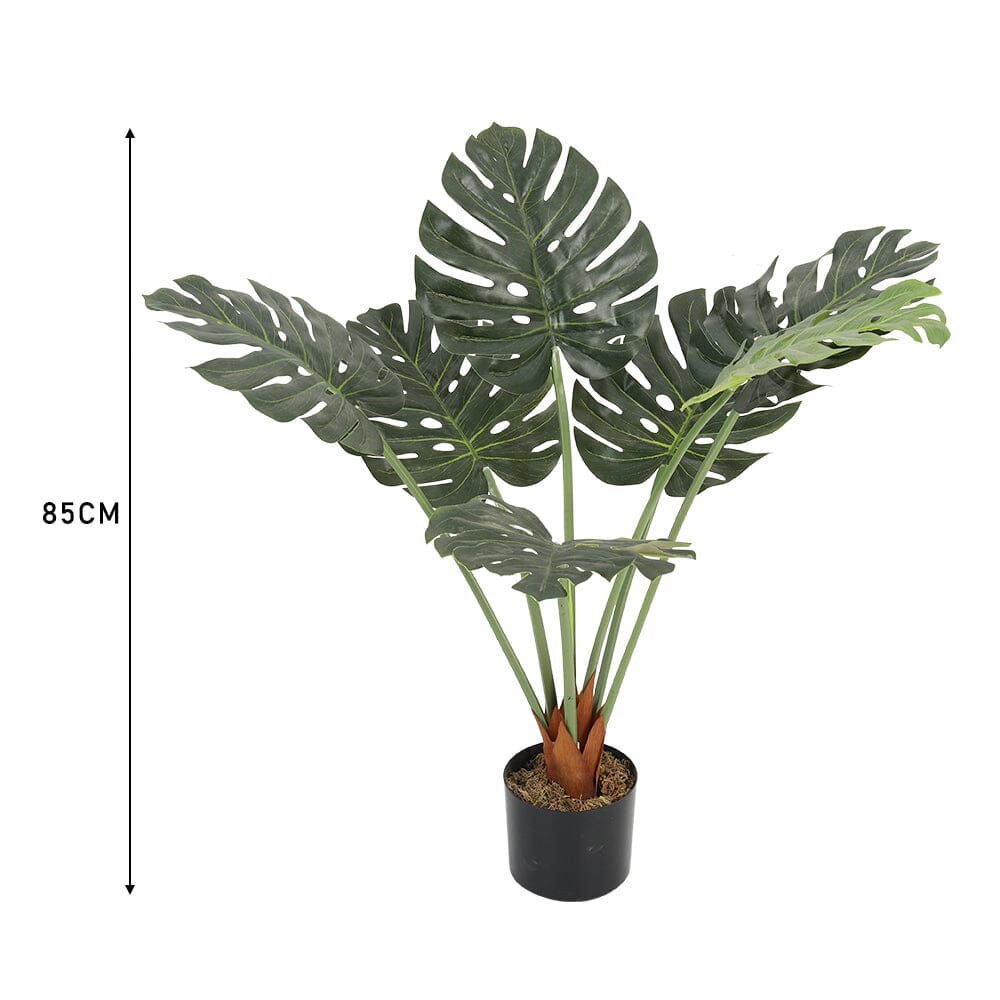 Artificial Tropical Monstera Tree Faux Plant in Pot Living and Home