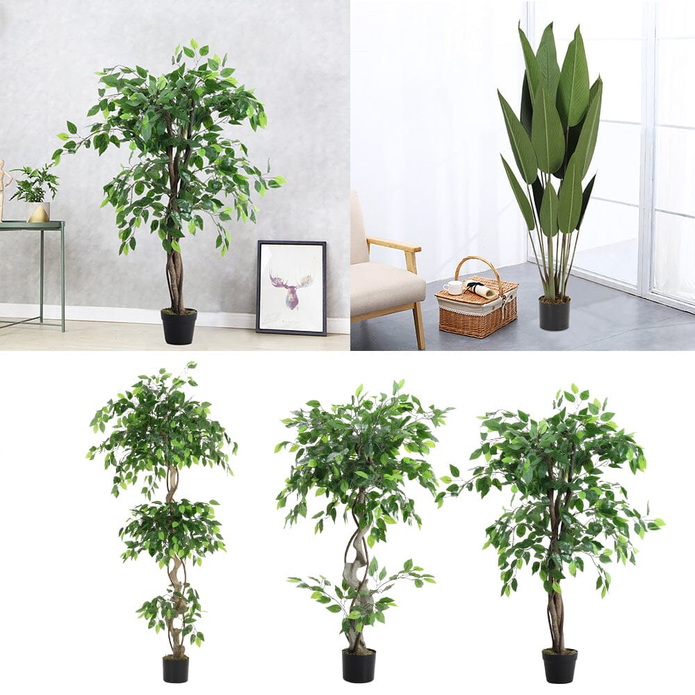 Artificial Tropical Monstera Tree Faux Plant in Pot Living and Home