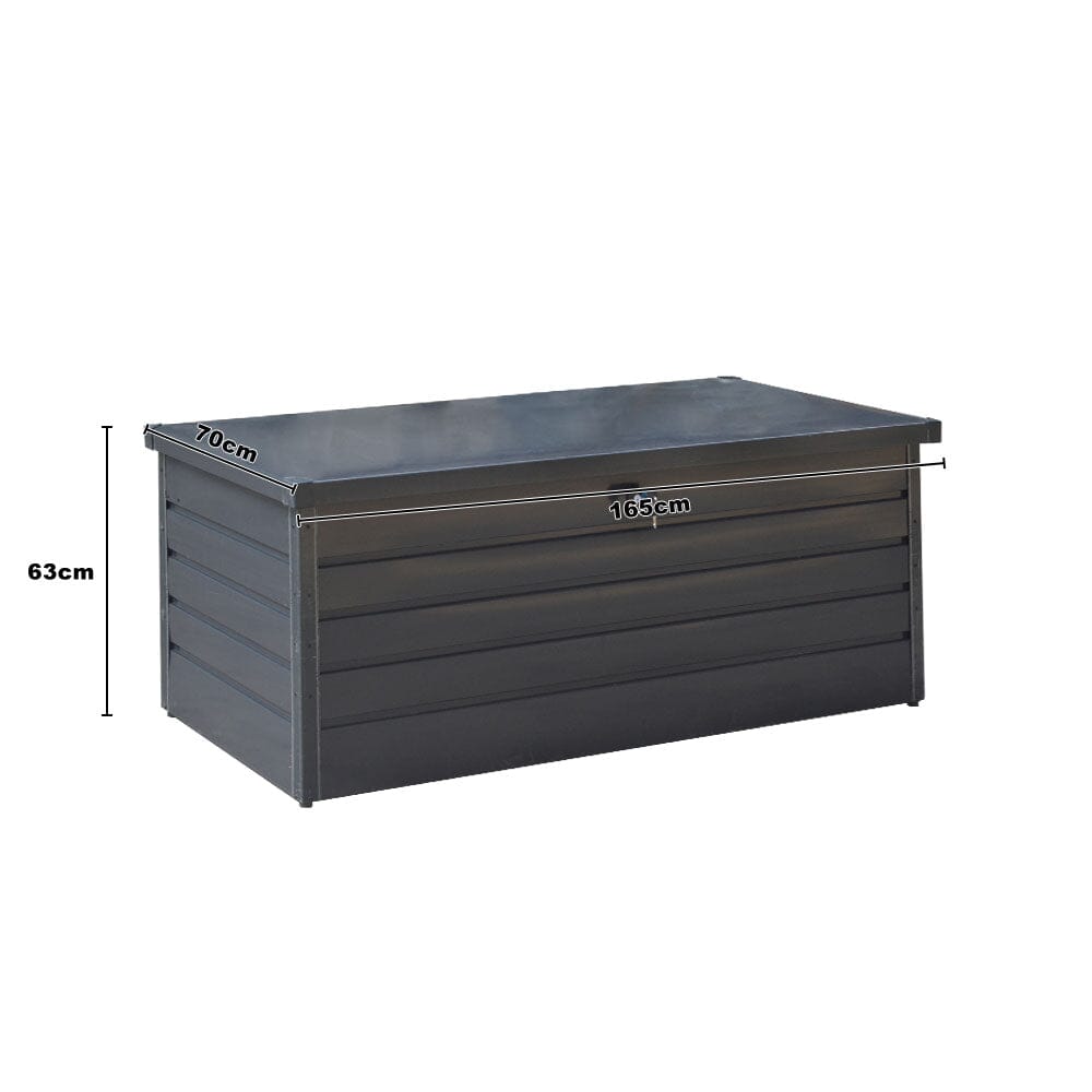 600L Metal Outdoor Garden Storage Box Lockable Garden Storage Boxes Living and Home