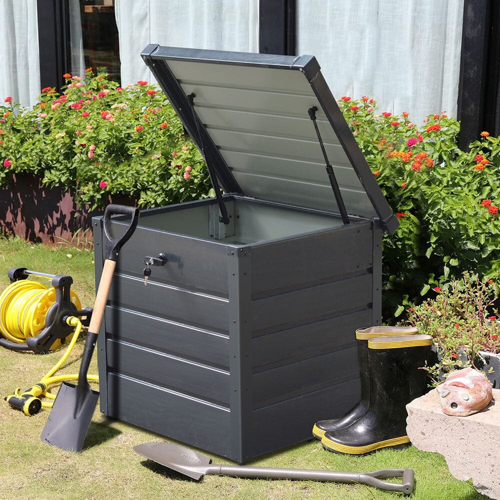 200L/600L Metal Outdoor Garden Storage Box Lockable Garden Storage Boxes Living and Home 200L