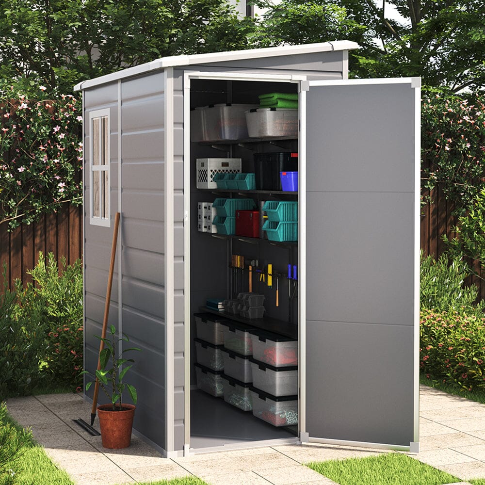 Livingandhome Plastic Outdoor Garden Tool Shed Living and Home