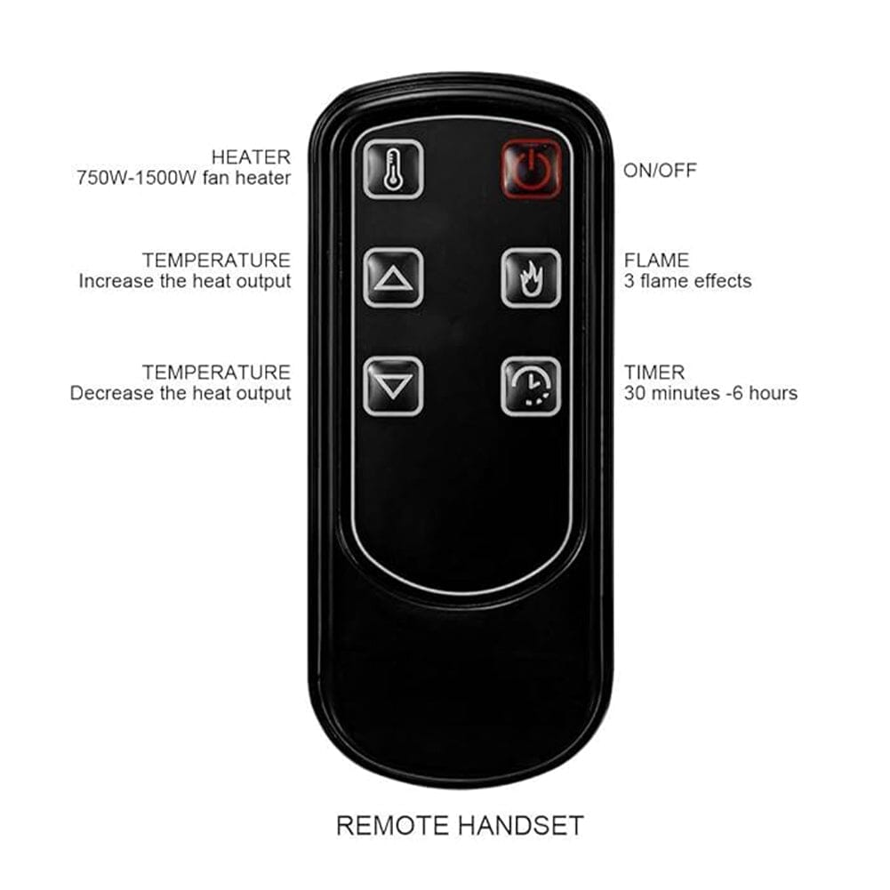 5000BTU Freestanding Fireplaces and Rustic Grey TV Stand 3-Sided Electric Fireplace With Remote Control Freestanding Fireplaces Living and Home