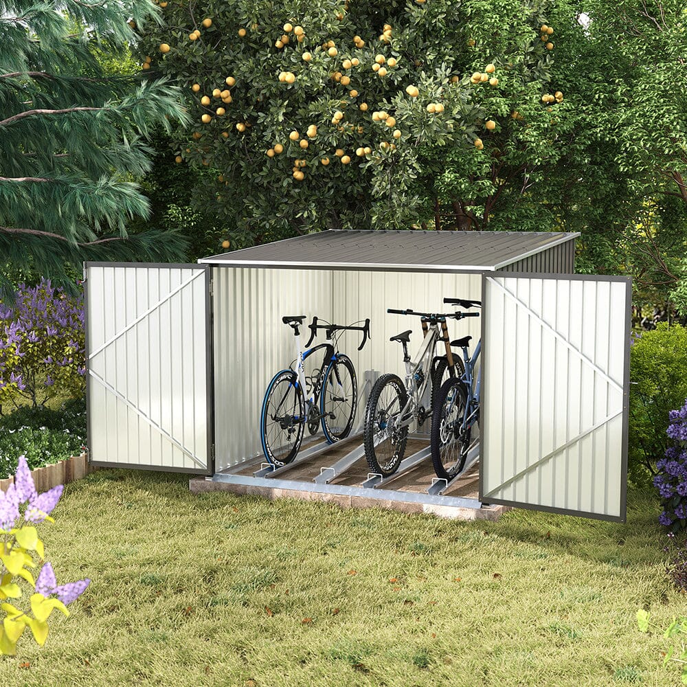 6×6FT Outdoor Lockable Bike Storage Shed Living and Home