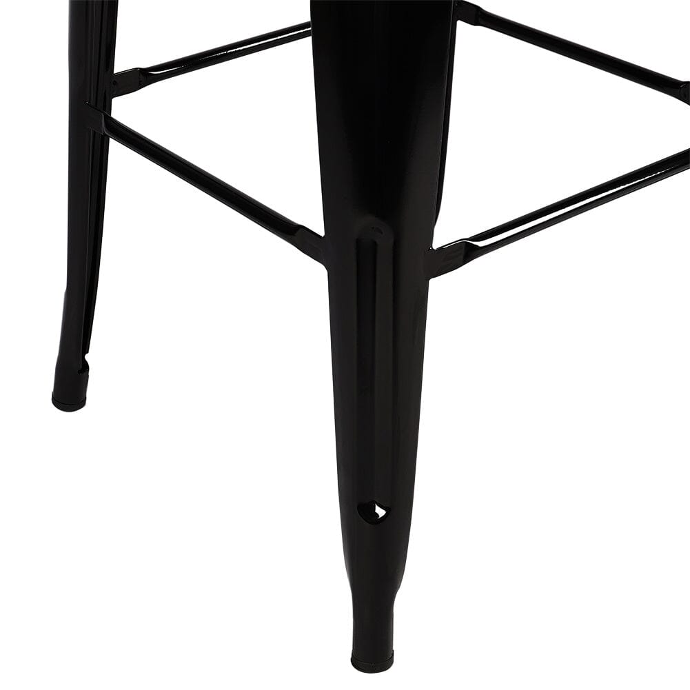 Set of 4 Metal Bar Stool Industrial Style High Chair Bar Stools Living and Home