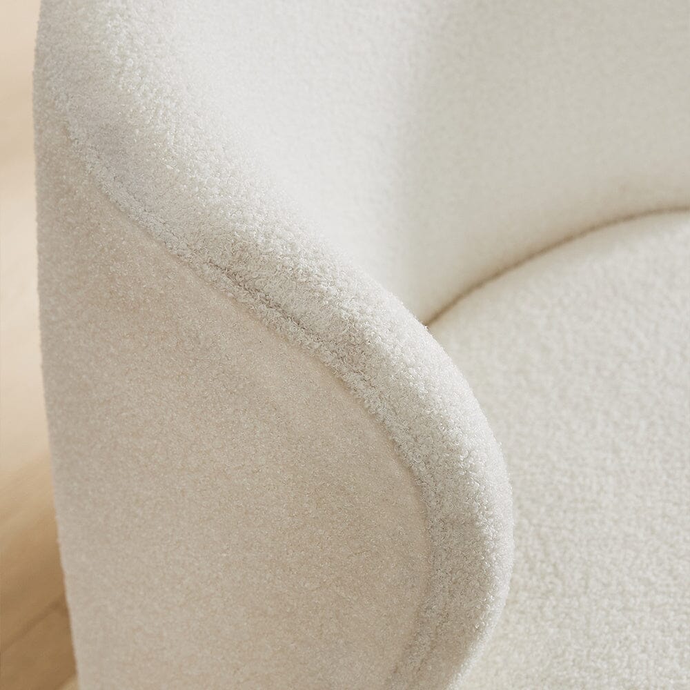 Chic Upholstered Swivel Chair Living and Home