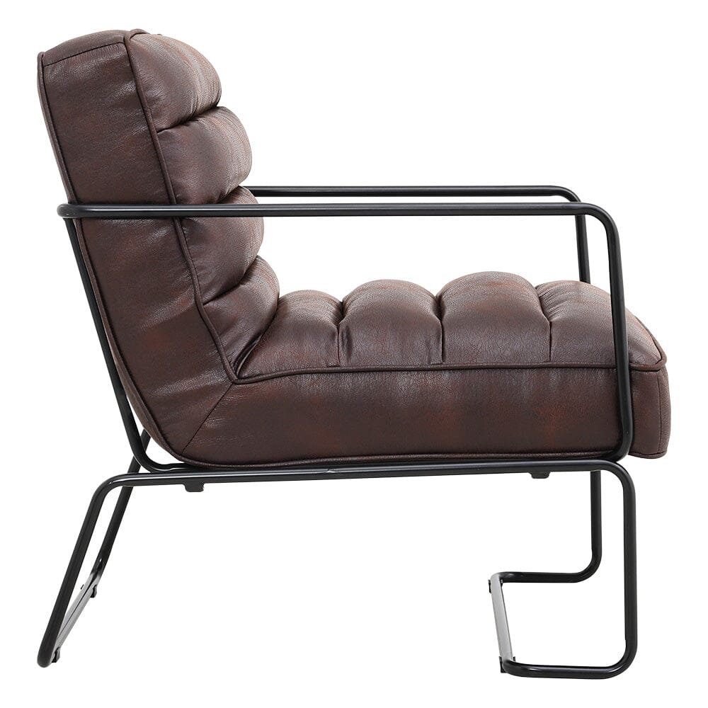 Contemporary Metal Legs Tufted Leisure Armchair Armchair Living and Home
