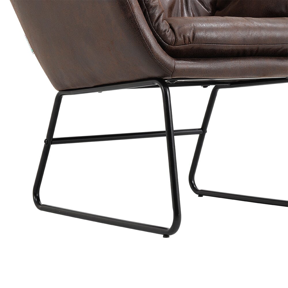 Contemporary Metal Legs Tufted Leisure Armchair Armchair Living and Home