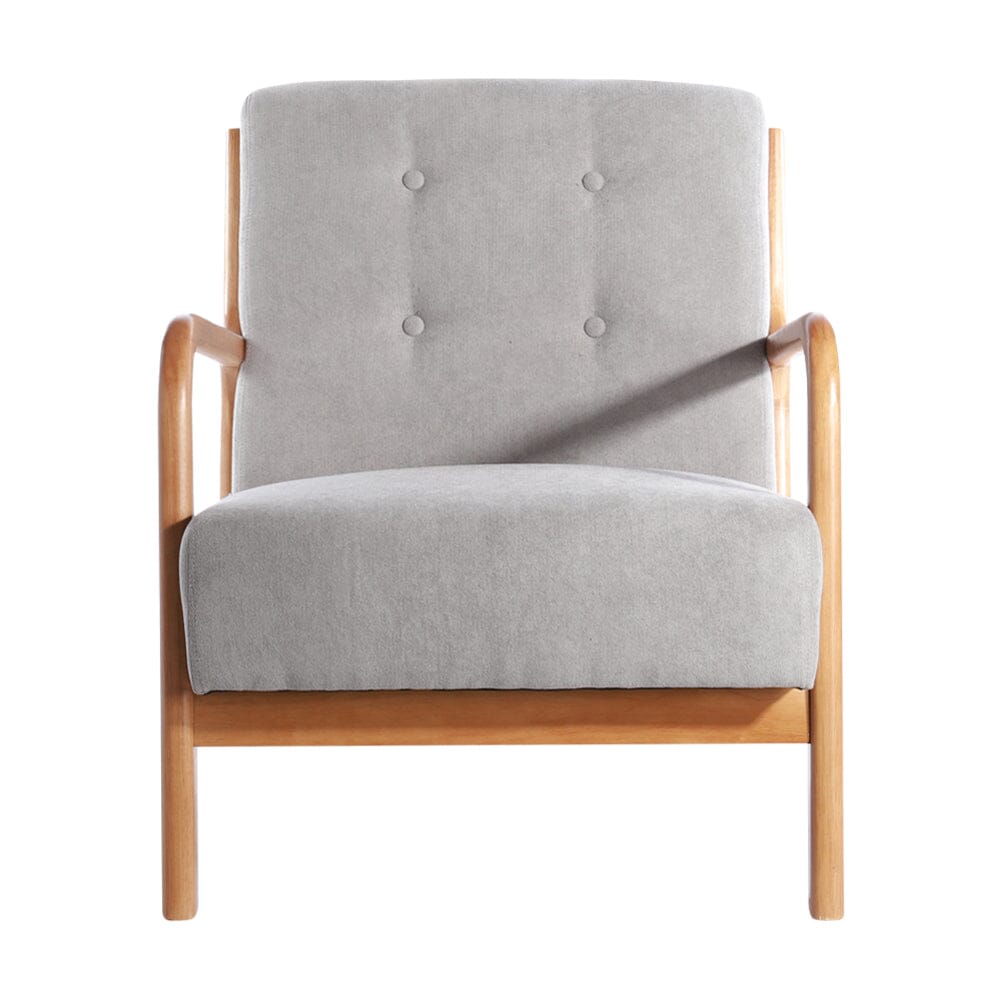 Wood Single Sofa Lounge Chair with Cushion Lounge Chairs Living and Home