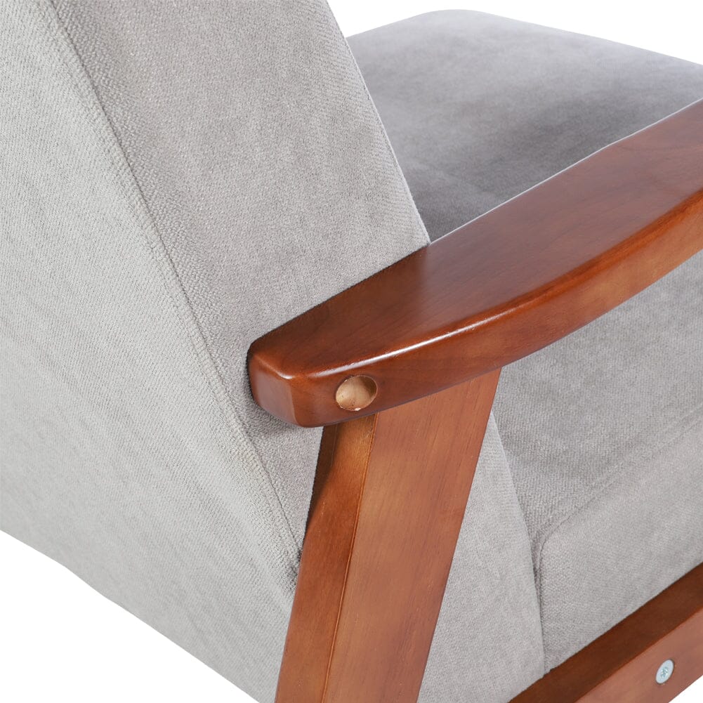 Wood Single Sofa Lounge Chair with Cushion Lounge Chairs Living and Home