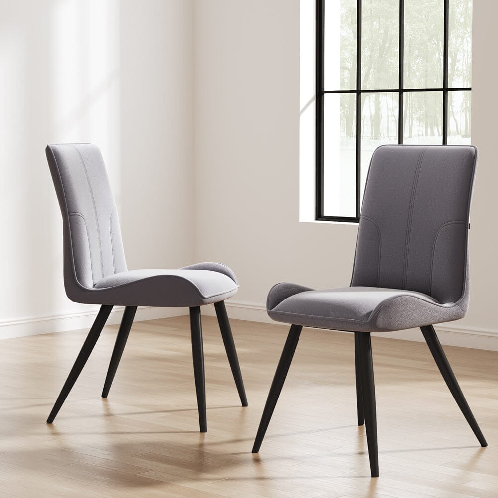 Modern Set of 2 Velvet Upholstered Dining Chairs Living and Home