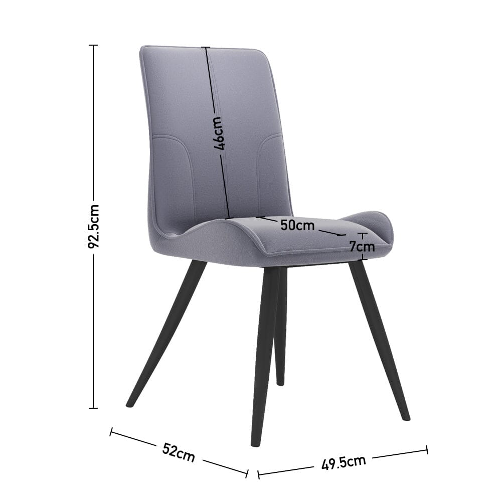 Modern Set of 2 Velvet Upholstered Dining Chairs Living and Home