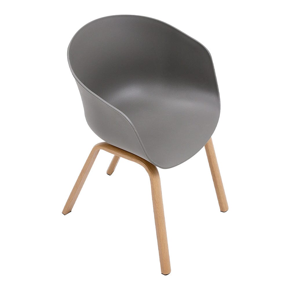 Modern Gray Plastic Chair with Heat Transfer-Printed Legs, Set of Four Living and Home