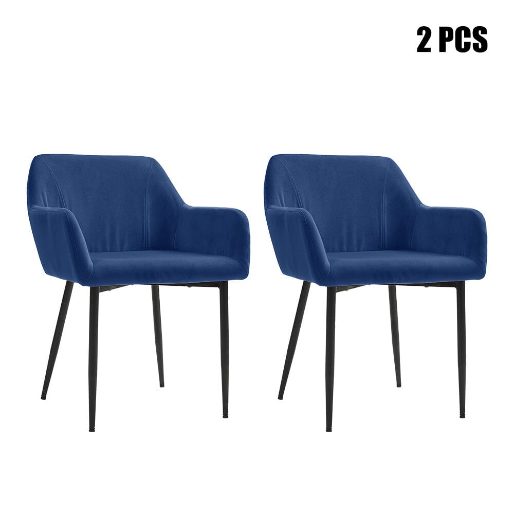 Upholstered Chair with Armrests and Metal Legs Living and Home