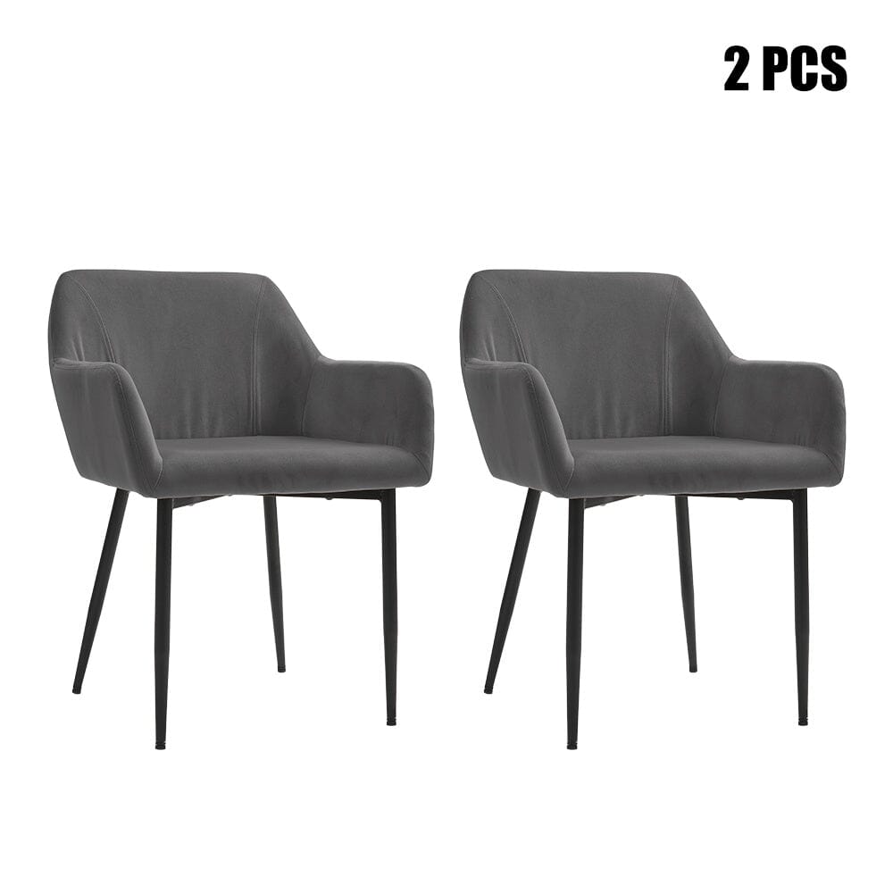 Upholstered Chair with Armrests and Metal Legs Living and Home