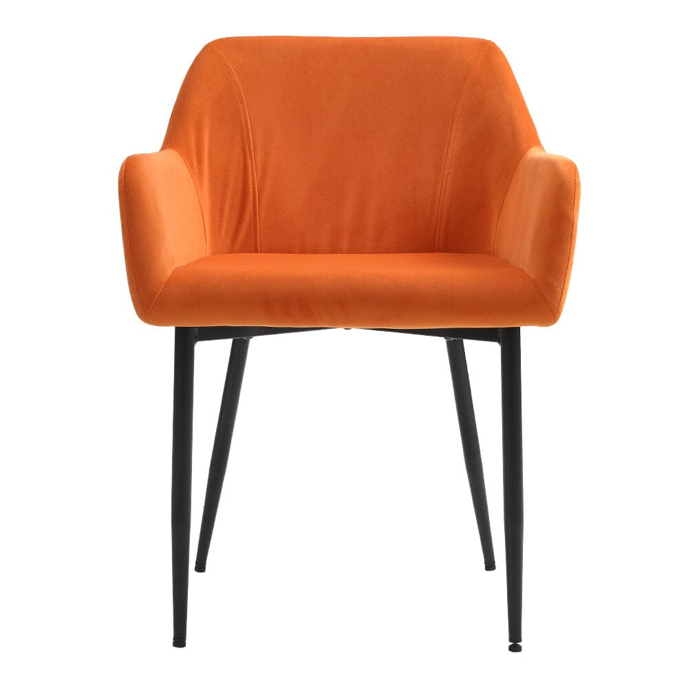 Upholstered Chair with Armrests and Metal Legs Living and Home