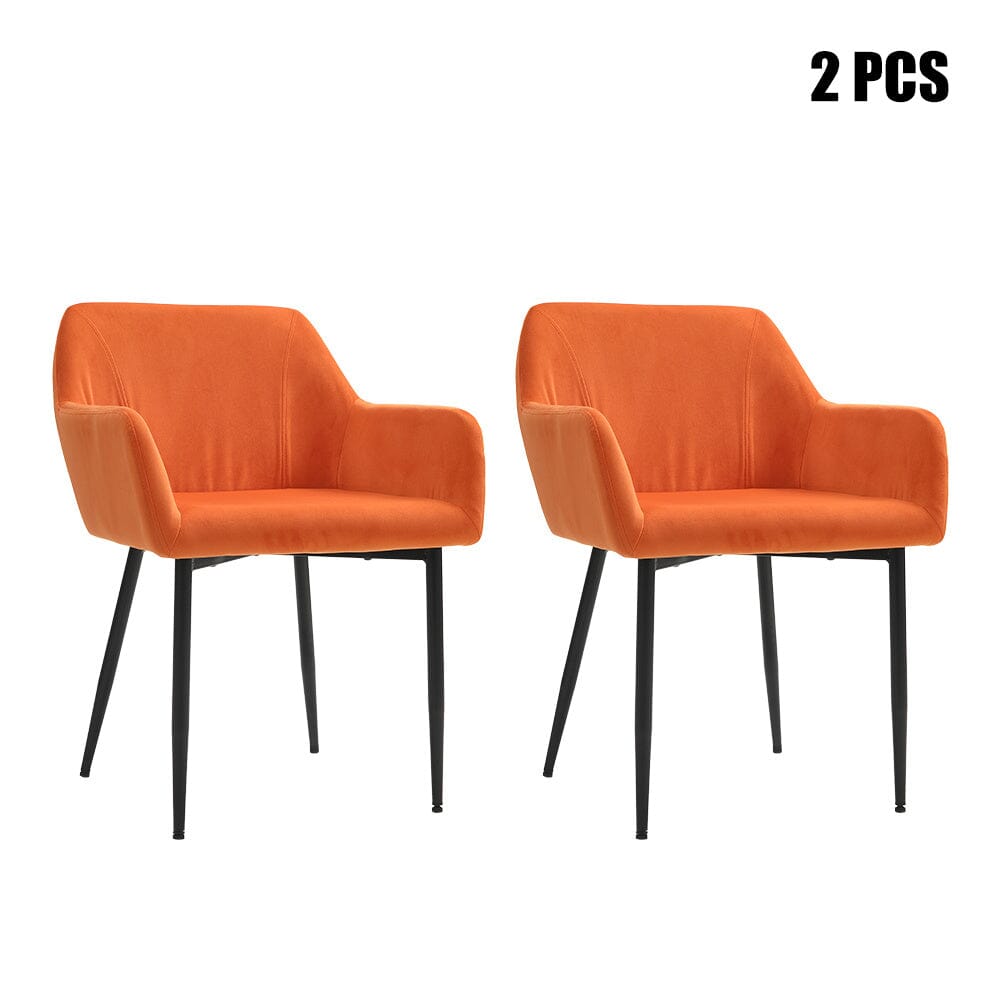 Upholstered Chair with Armrests and Metal Legs Living and Home